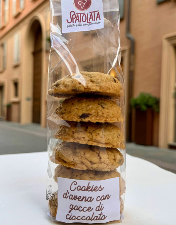 Cookies d'avena con gocce di cioccolato