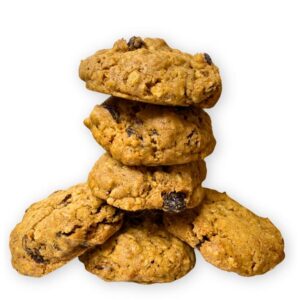 Cookies d'avena con uvetta e cannella