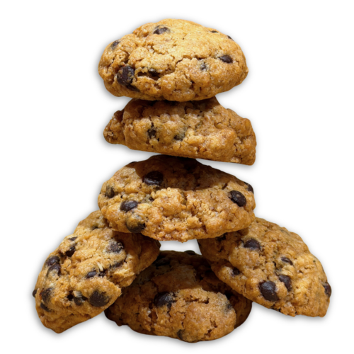 Cookies d'avena con gocce di cioccolato
