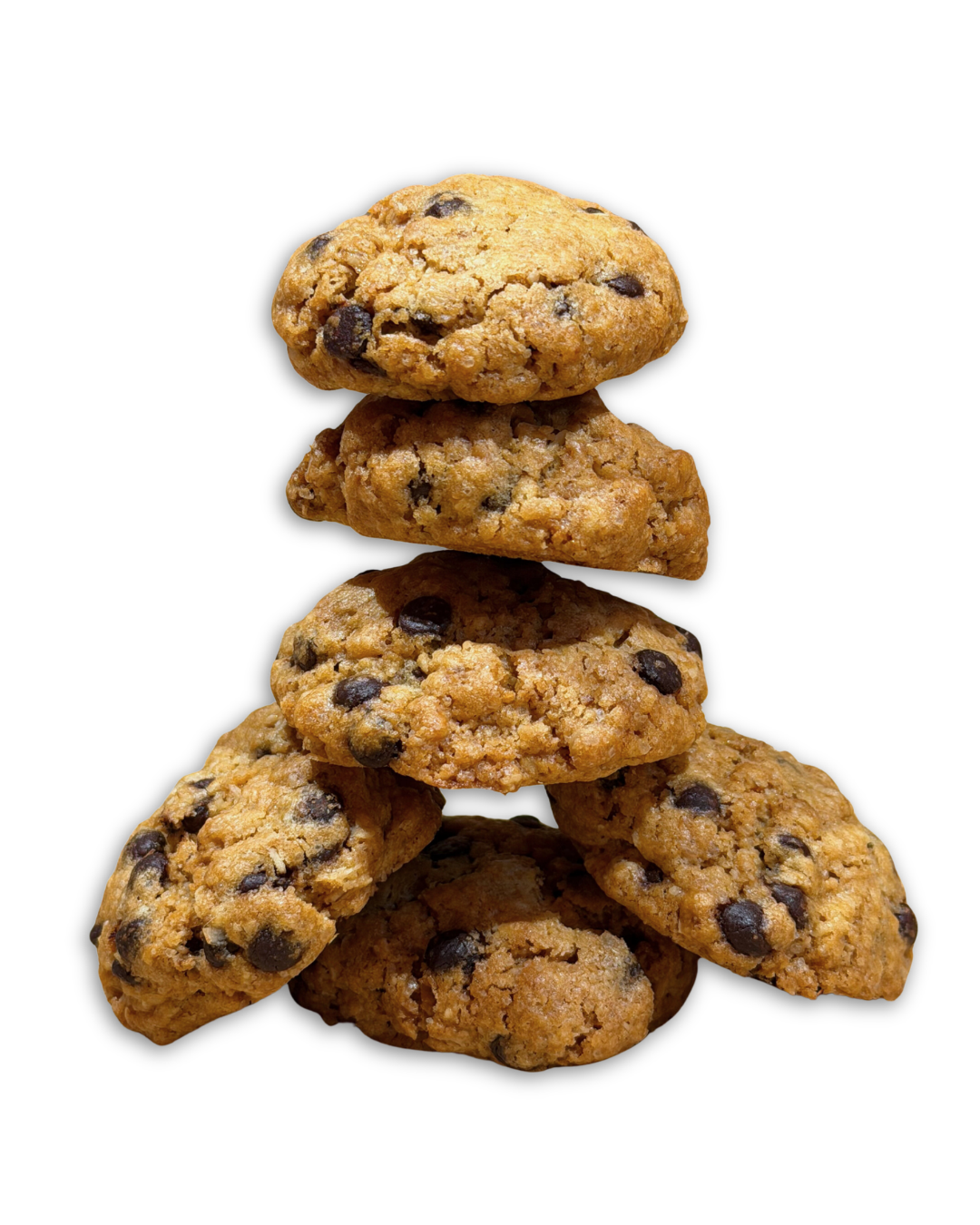 Cookies d'avena con gocce di cioccolato